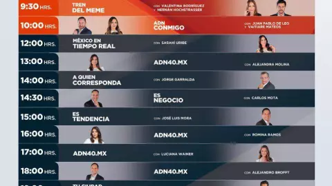 carta de programación adn40