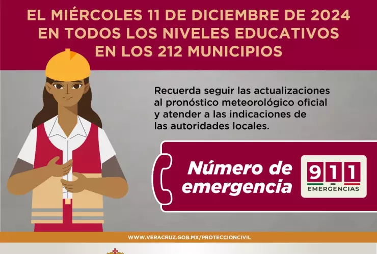 Suspenden clases en Veracruz