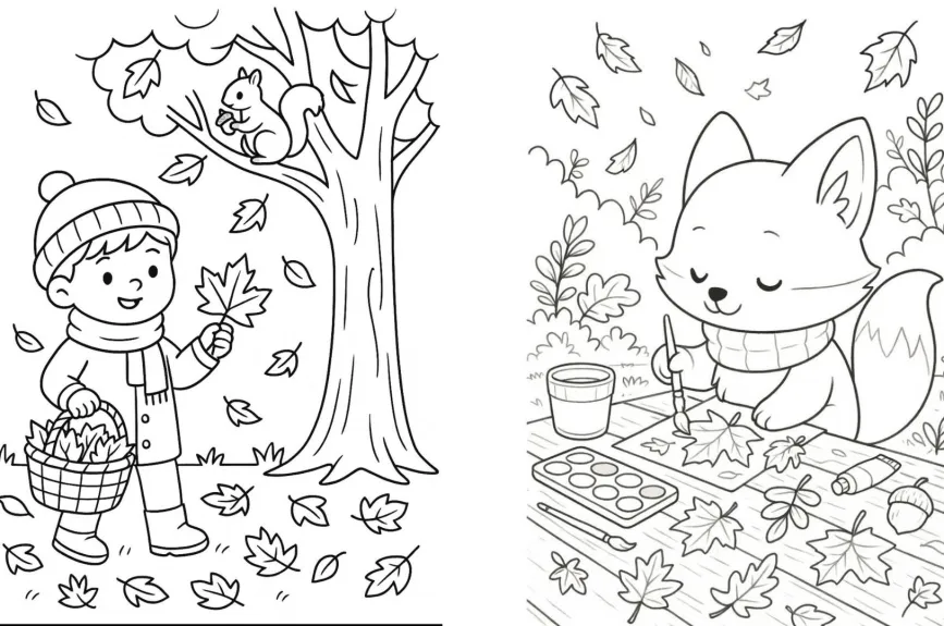 otoño colorear