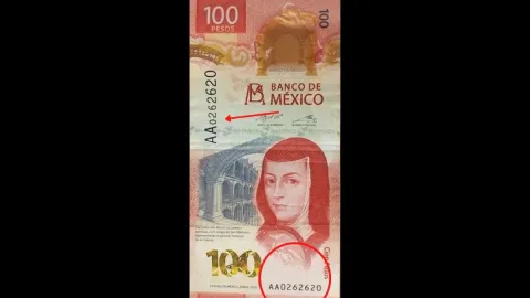 Si tienes un billete de 100 pesos con esta serie te pueden pagar hasta 150 mil pesos.