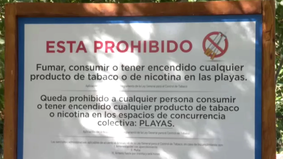 Anuncio donde viene parte del nuevo Reglamento de la Ley de Control de Tabaco