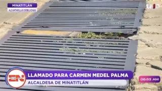 Alcantarilla en Minatitlán