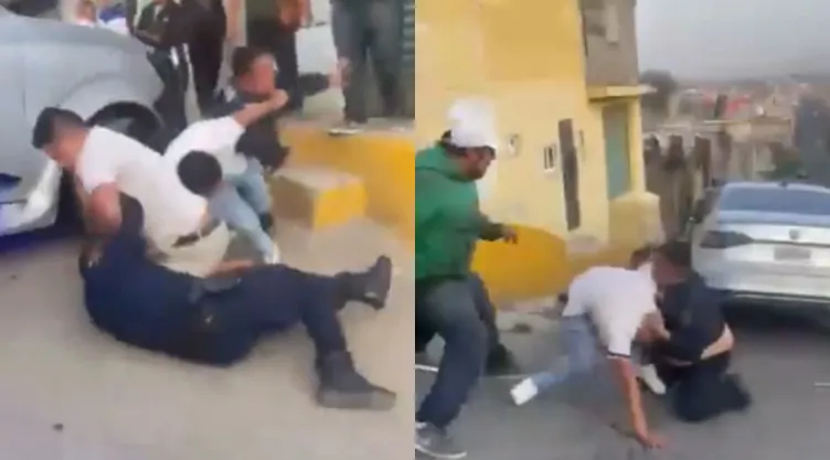 PELEA POLICÍAS CDMX