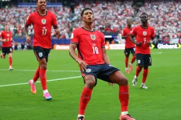 Jude Bellingham festeja su gol en el partido Inglaterra vs Panamá del Mundial 2026.