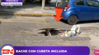 bache con cubeta