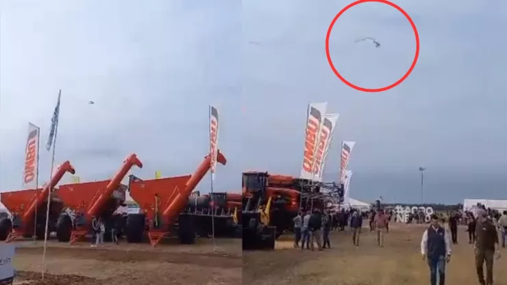 VIDEO Accidente aéreo Avión cae durante exhibición en Chaco