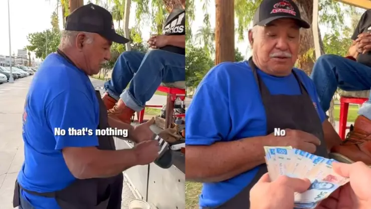 ¡Noble acción! Tiktoker sorprende a un bolero; le regaló miles de pesos