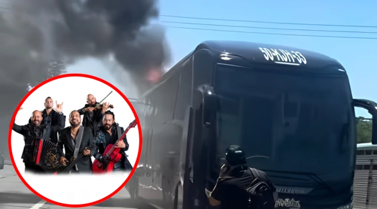 Se incendia autobús de afamada banda en plena carretera: este es el saldo del accidente