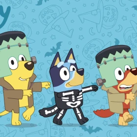 5 fondos de pantalla de Bluey con temática de Halloween que los niños amarán