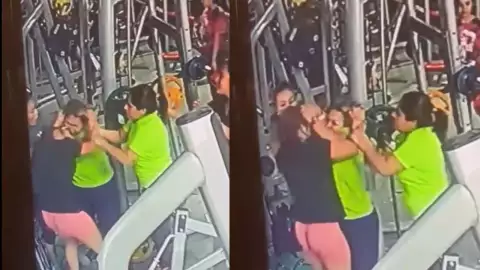 Mujeres protagonizan pelea en gimnasio, hasta los espejos rompieron