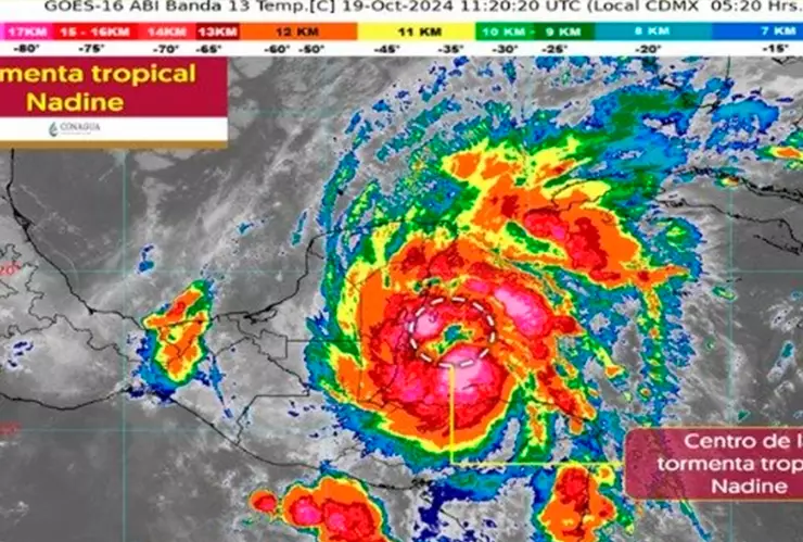 Tormenta Tropical Nadine hoy 19 de octubre 2024