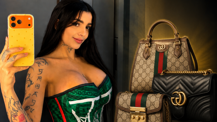 Karely Ruiz y sus bolsas