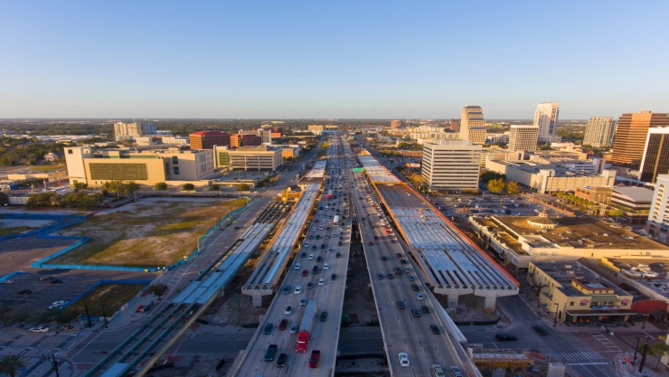 la carretera de Orlando en Florida