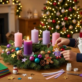 Cómo hacer una corona de adviento para niños