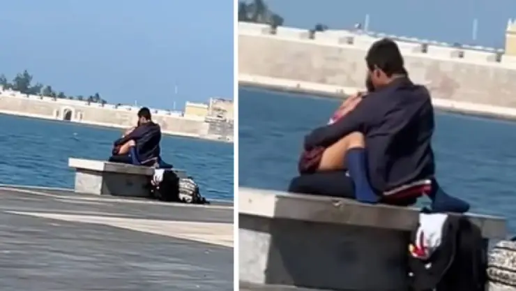 captan a pareja empiernada en Malecón de Veracruz