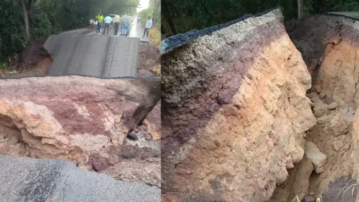 ¡Se parte en dos! Colapsa puente en La Concordia, Chiapas, por lluvias intensas de las últimas horas