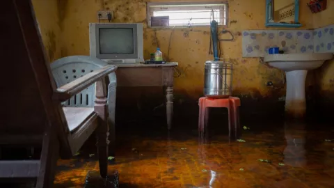 Casa inundada por temporada de lluvias 2024