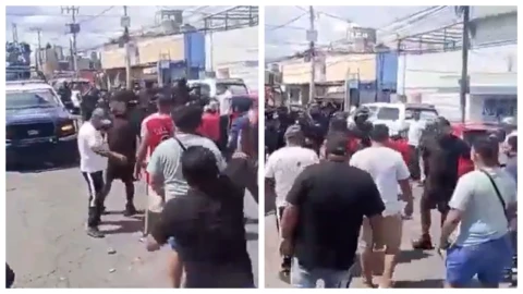 Policías de Ecatepec y la Marina repelen agresión de ‘Los 300' durante invasión a inmueble