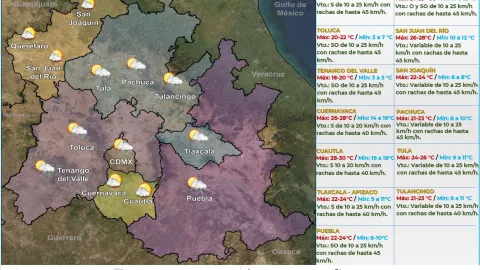 Clima en México 17 de marzo