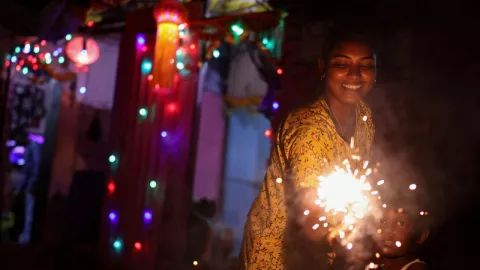 Celebracion del Diwali en India 2024