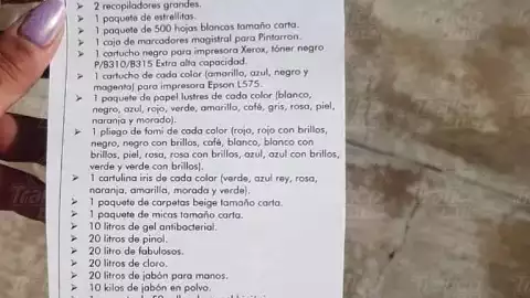 Lista de útiles escolares