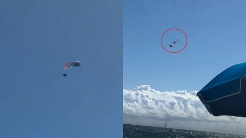 hombre cae de una altura de 150 metros