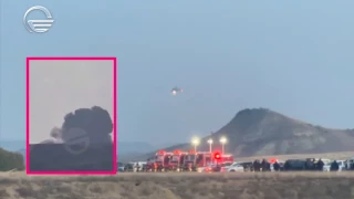 Impactantes imágenes: se estrella avión de carga militar turco tras despegar de Azerbaiyán