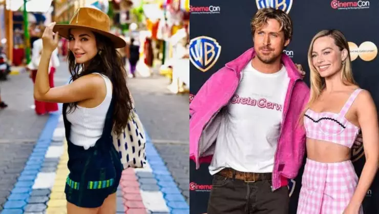¡No lo van a creer! Martha Higareda presume foto con Ryan Gosling y Margot Robbie