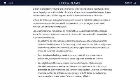 Aranceles por parte de Estados Unidos.