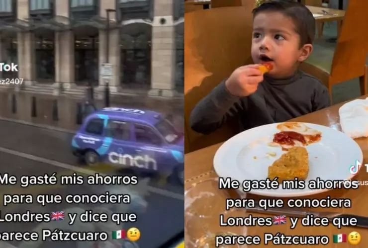 ¡Quedó! Un papá llevó a su hijo a Londres y le dijo que se parecía a Pátzcuaro