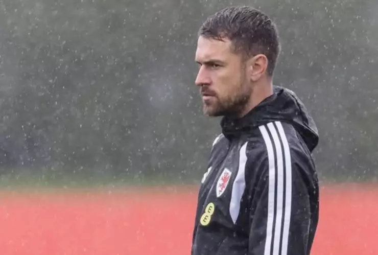 La foto que subió Ramsey en el entrenamiento de Gales