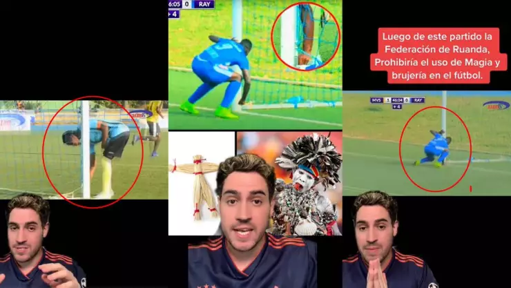 ¿Brujería en pleno partido? Captan a portero africano colocando amuleto de magia negra; evitó los goles (VIDEO)