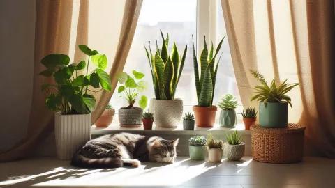 plantas gatos, est&aacute; el Aloe Vera