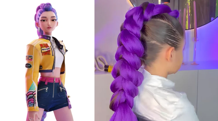 3 ideas para hacer el peinado de Rumi de Kpop Demon Hunters para tu disfraz de Halloween tutorial paso a paso