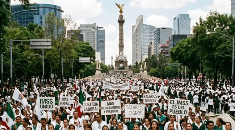 Marcha nacional del IMSS este viernes: rutas y punto donde terminará cada contingente