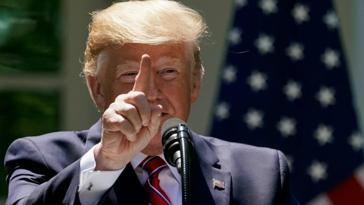 El presidente Donald Trump habla durante una conferencia de prensa con el presidente de Polonia Andrzej Duda en la Casa Blanca, Washington, Estados Unidos, el 12 de junio del 2019. Imagen: Reuters