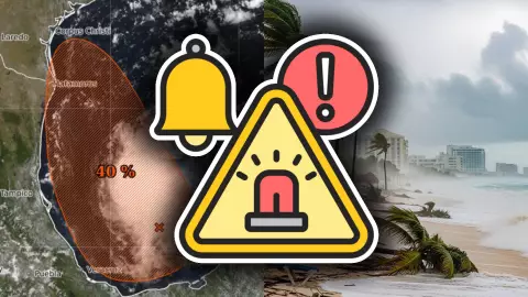 ¡Atención en el Atlántico! Aumenta a 40% la probabilidad de desarrollo ciclónico en 48 horas: Esta es su ubicación HOY