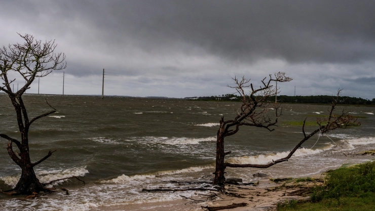 Consecuencias del huracán Debby en una zona de Florida