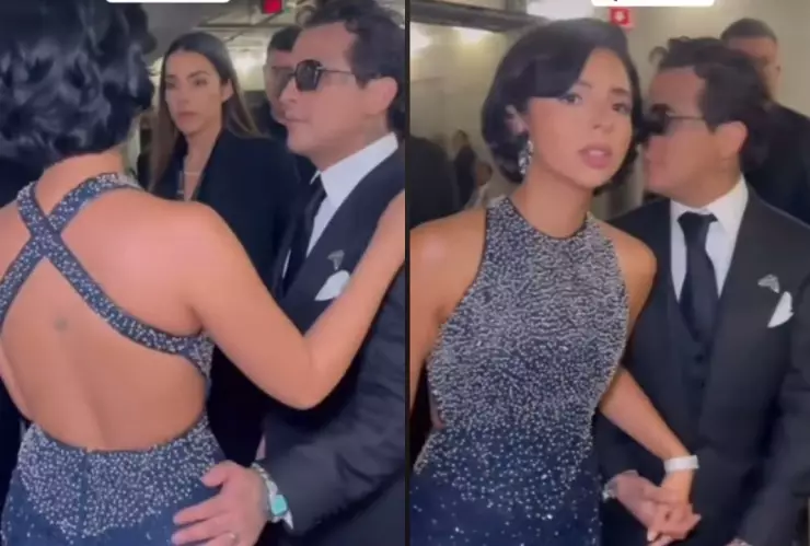VIDEO | ¿Ya no se aguantan? Ángela Aguilar hace un berrinche a Nodal en los Latin Grammy