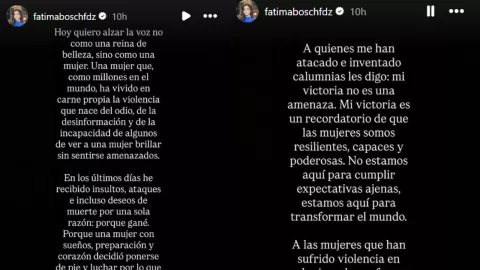 Fatima Bosch responde a insultos.
