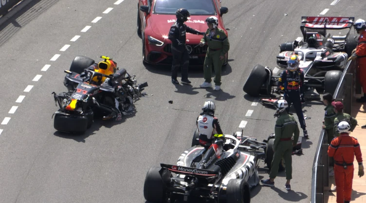 Choque de Checo Pérez