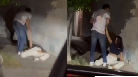 joven maltrata y arrastra a menor en guanajuato