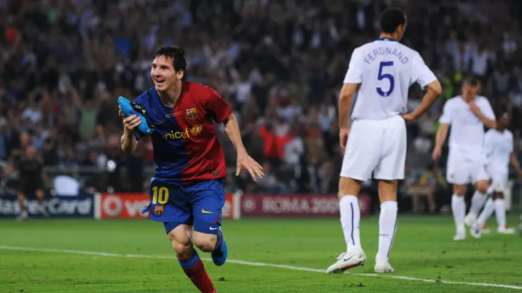 Lionel Messi en la Final de Roma 2009