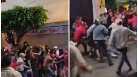 La pelea fue grabada y compartida en redes sociales.