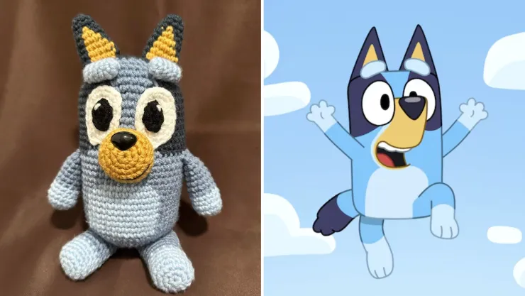Figura de crochet de Bluey