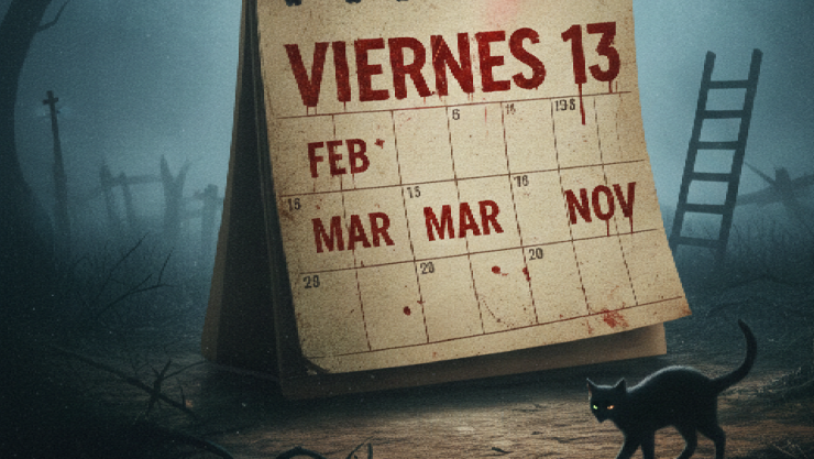 Calendario de viernes 13 en el año 2026