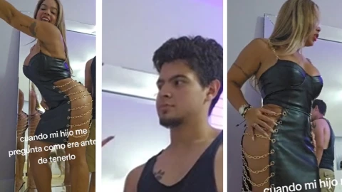 Mujer le perrea a su hijo