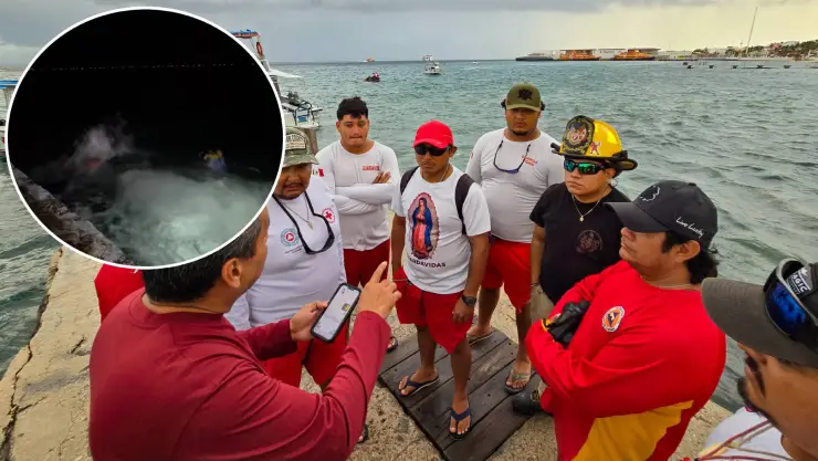 ¡Continúa la búsqueda! Un hombre se lanza al mar en Cozumel y desaparece