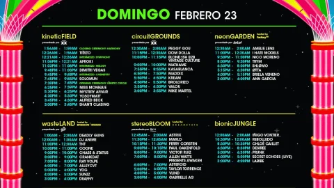 horarios edc méxico 2025 domingo 23 de febrero