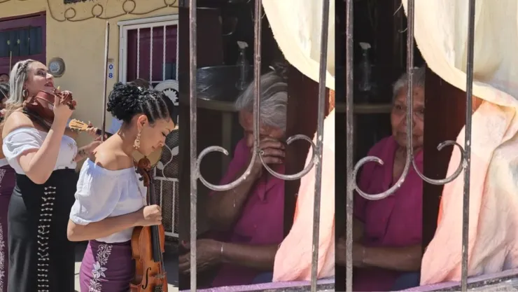 Mariachis cantan a mamá